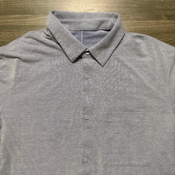 Lululemon Men's All Town Buttondown Shirt - Light Blue - Picture 3 of 6